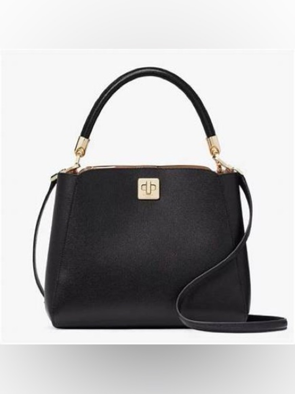 Kate Spade♠️Phoebe Refined Grain Leather Medium Satchel Black
